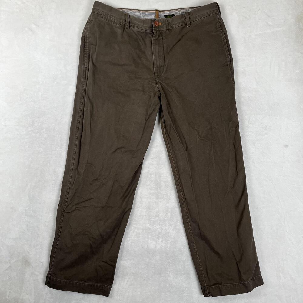 Vintage Timberland Chino Pants Mens 38x30 Brown Regular Fit Casual Work Y2K